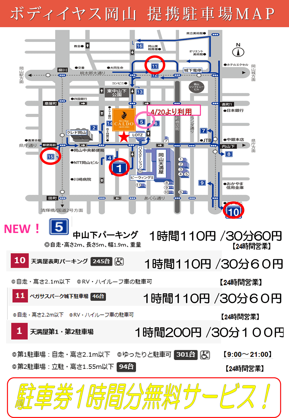 提携駐車場のご案内